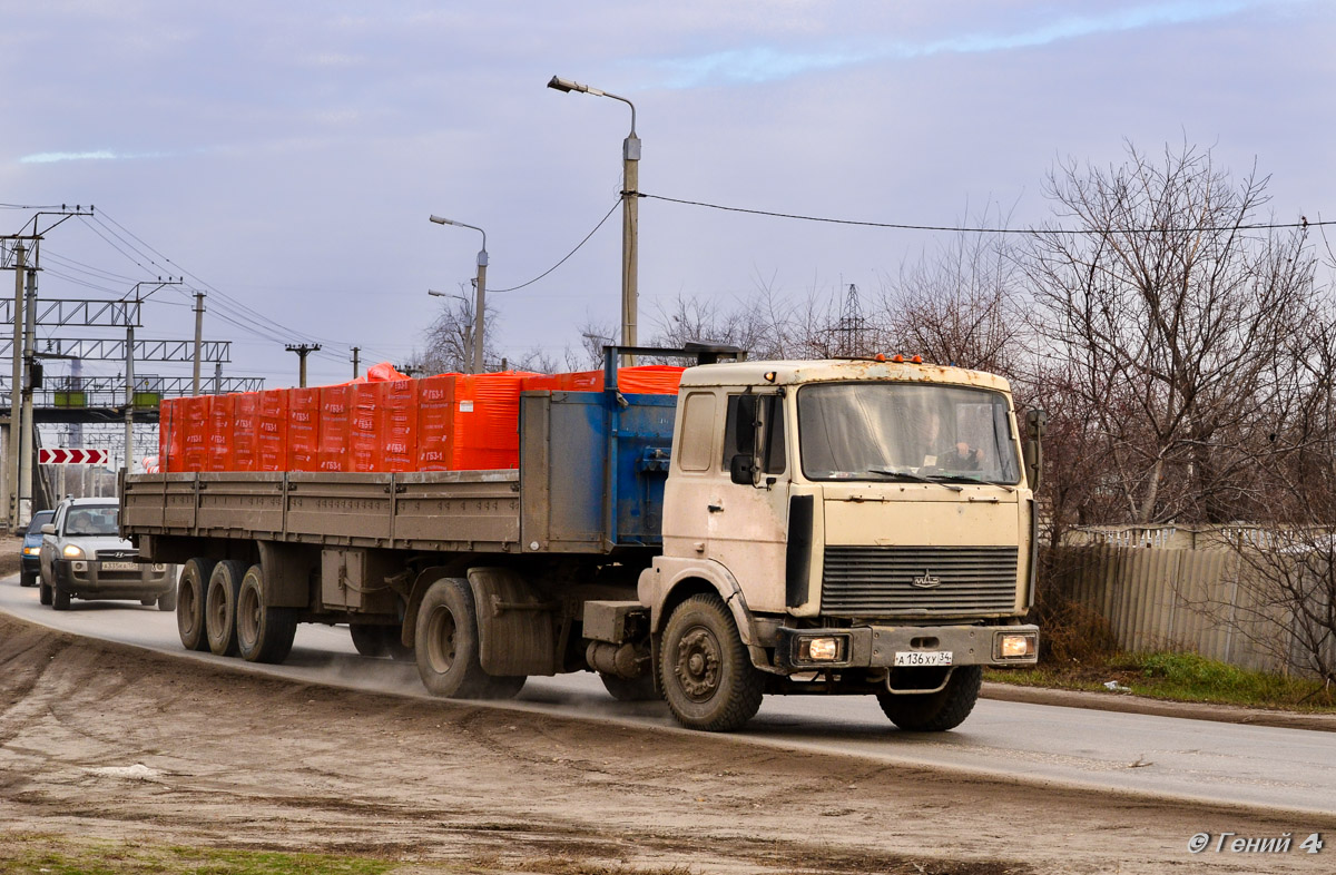 Волгоградская область, № А 136 ХУ 34 — МАЗ (общая модель)