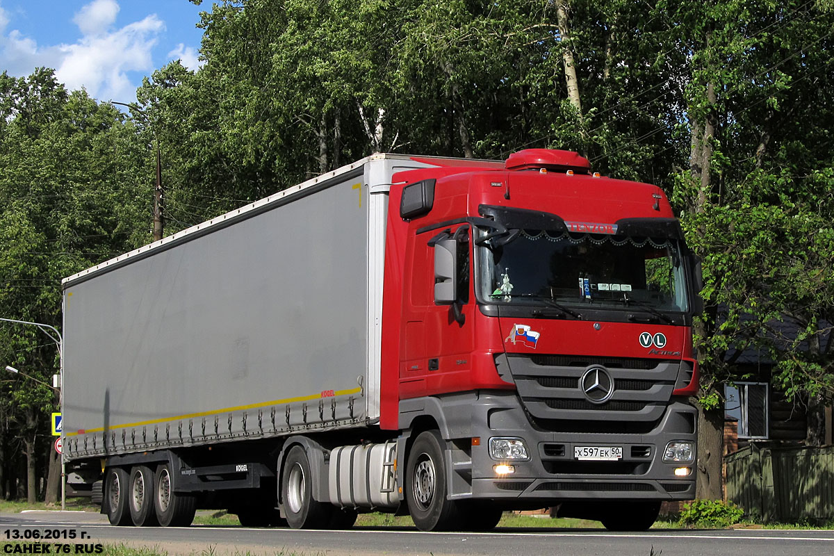 Московская область, № Х 597 ЕК 50 — Mercedes-Benz Actros ('2009) 1844