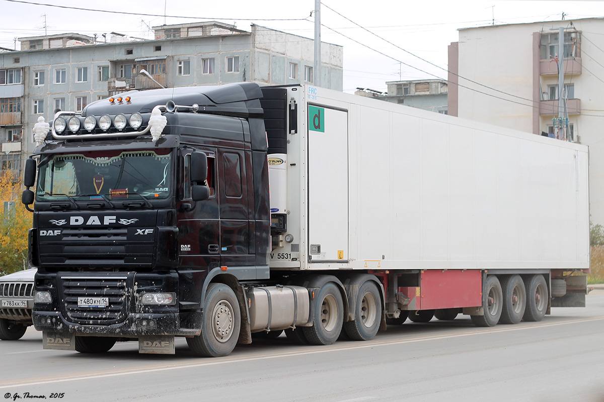 Саха (Якутия), № Т 480 КМ 14 — DAF XF105 FTT