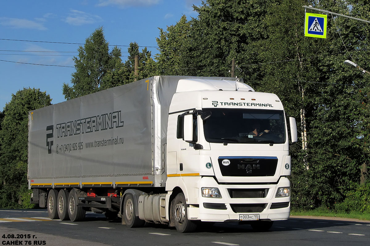 Башкортостан, № Т 003 НС 102 — MAN TGX ('2007) 18.400