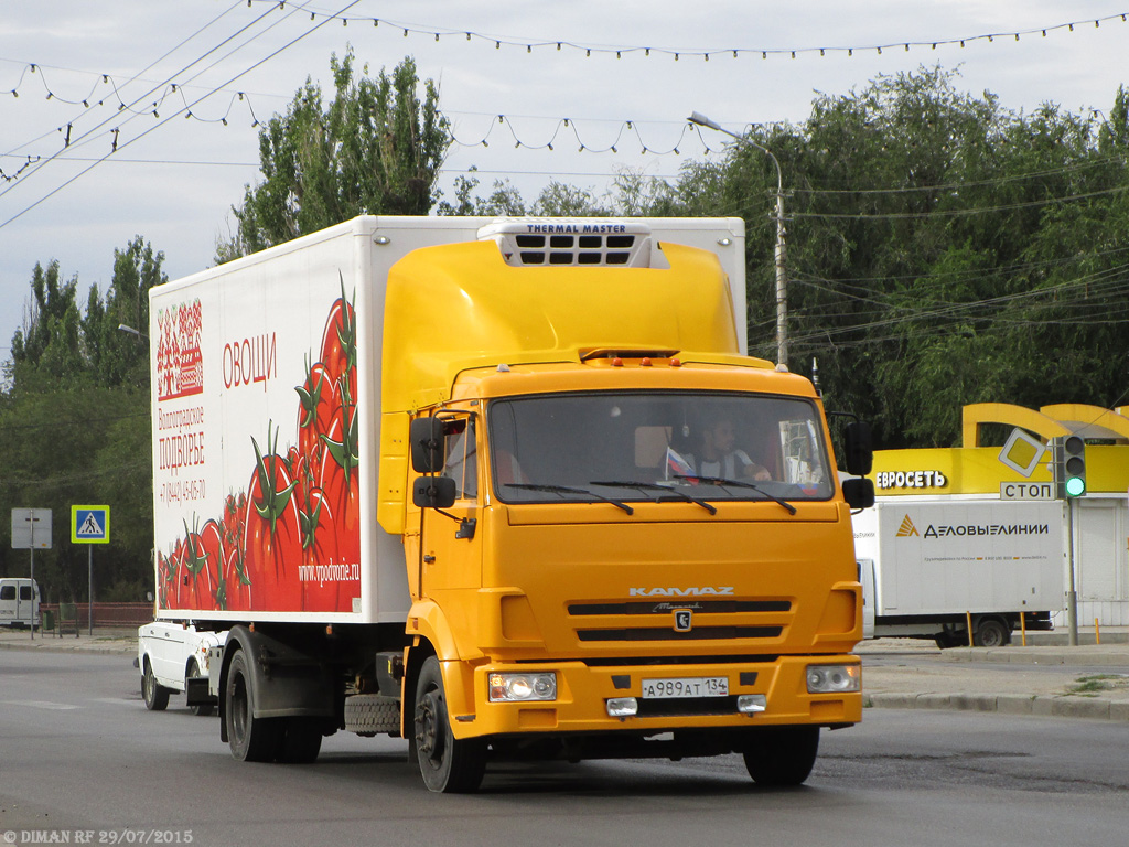 Волгоградская область, № А 989 АТ 134 — КамАЗ-4308-C3