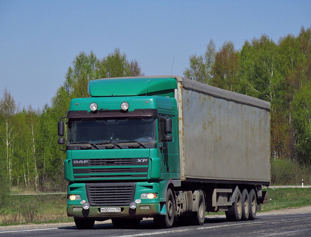 Пензенская область, № М 001 УС 58 — DAF XF95 FT