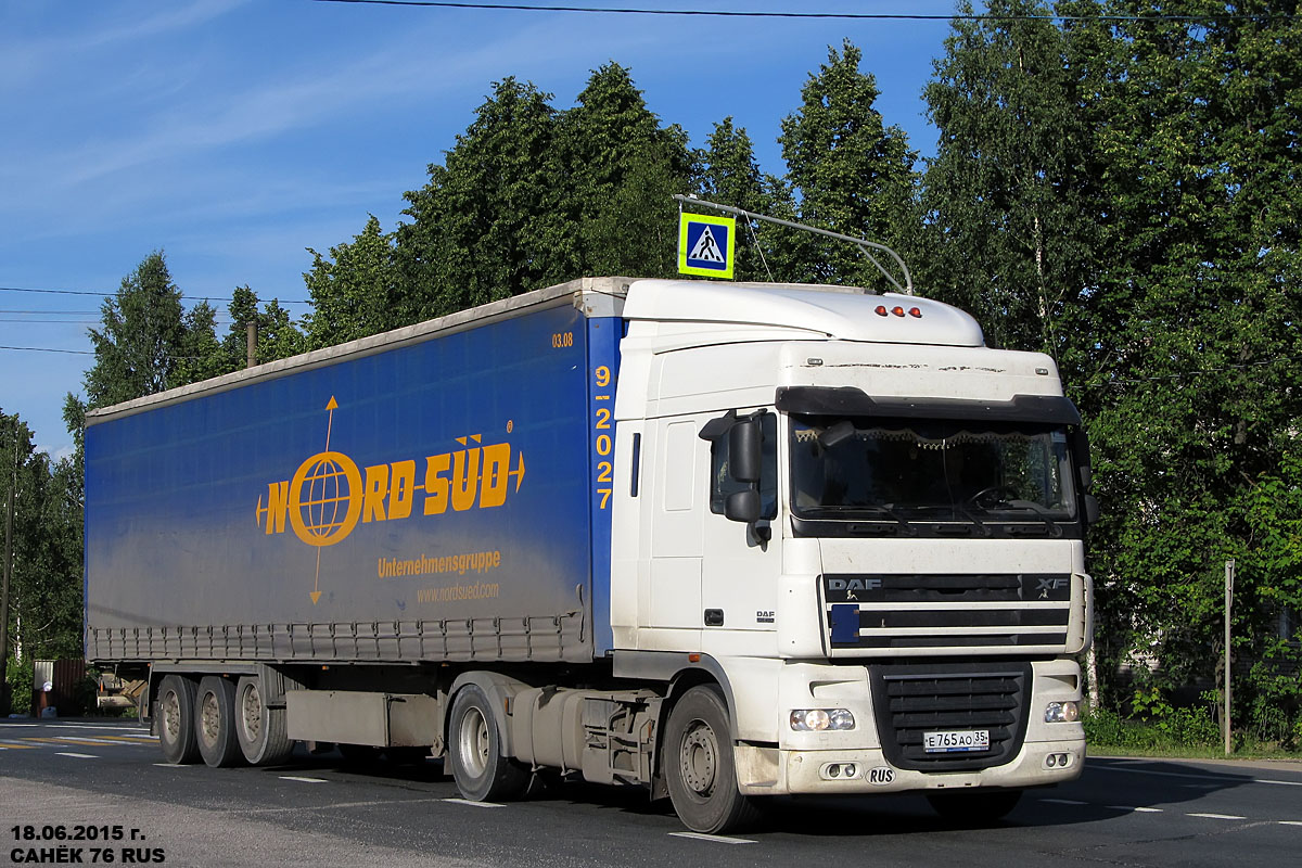 Вологодская область, № Е 765 АО 35 — DAF XF105 FT