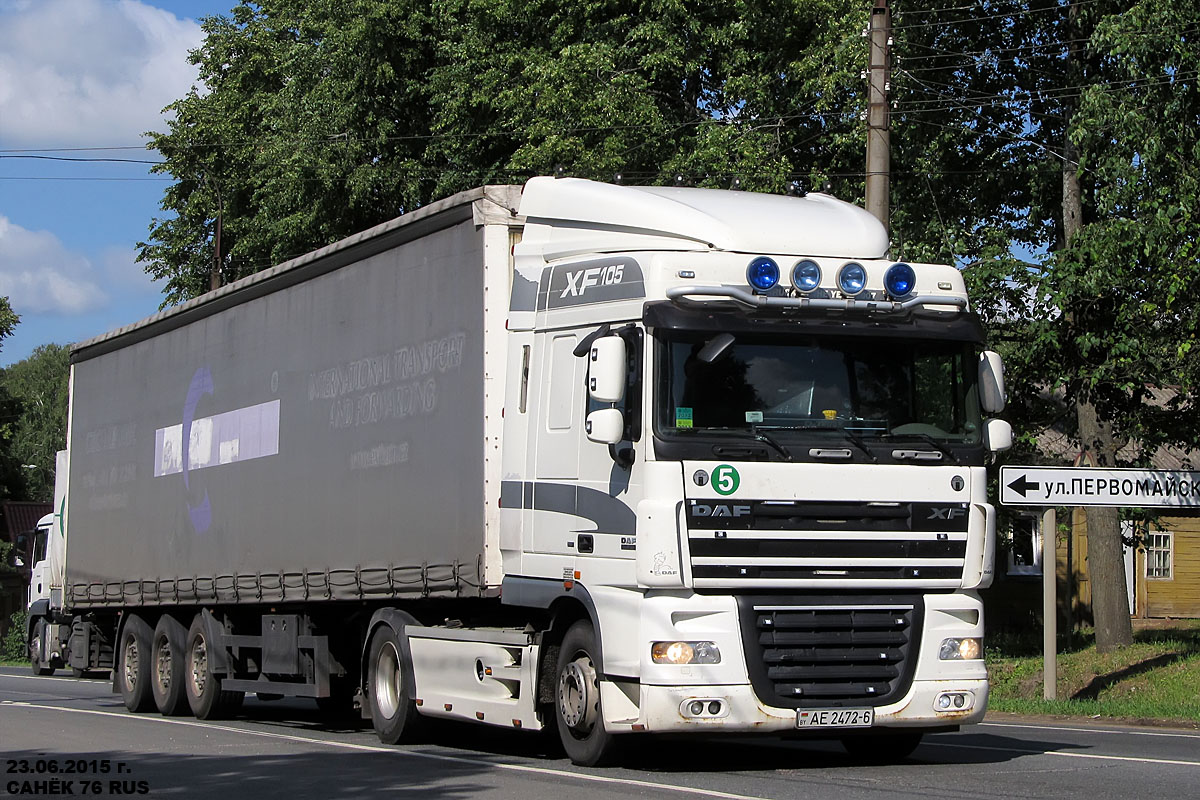 Могилёвская область, № АЕ 2472-6 — DAF XF105 FT