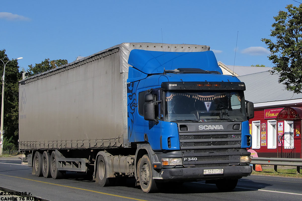 Вологодская область, № Т 123 СТ 35 — Scania ('1996) P340