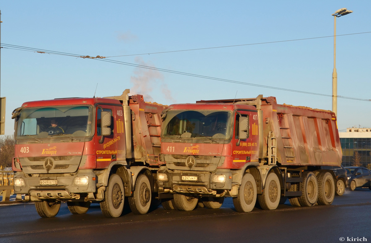 Ленинградская область, № 411 — Mercedes-Benz Actros '09 4141 [Z9M]