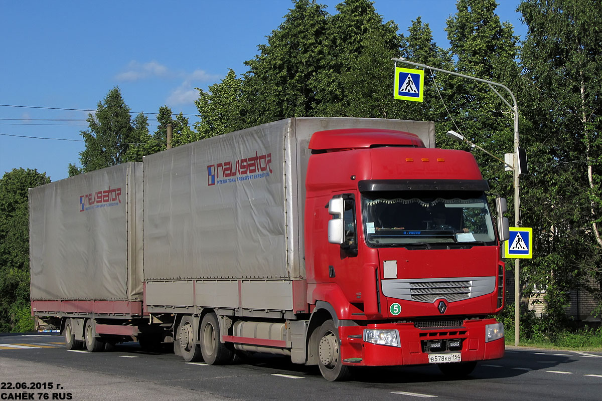 Новосибирская область, № В 578 КВ 154 — Renault Premium ('2006)