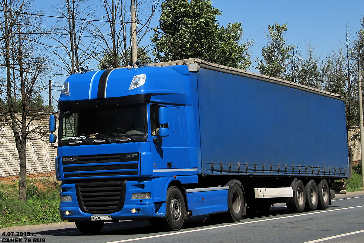 Тверская область, № Р 396 НС 69 — DAF XF105 FT