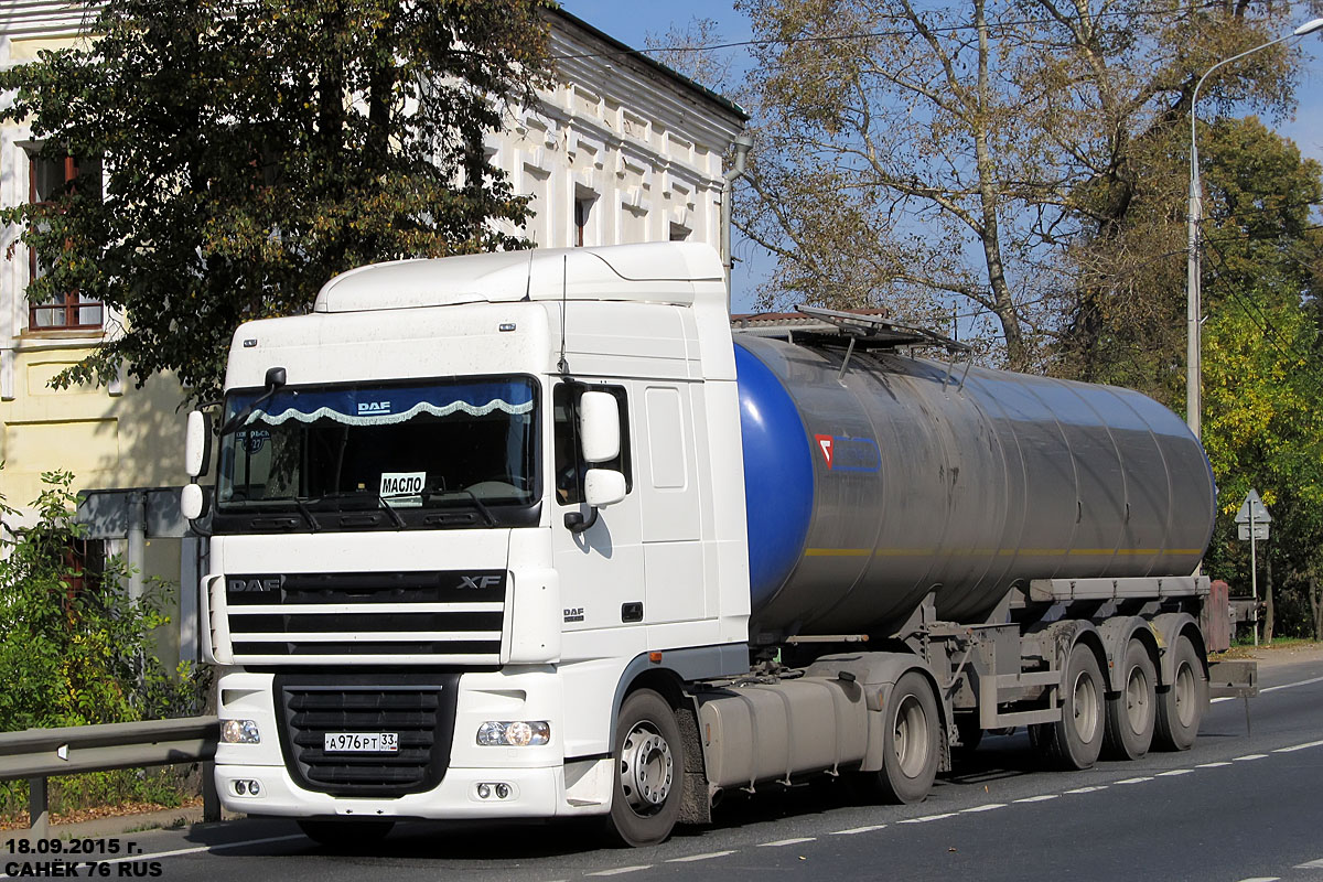 Владимирская область, № А 976 РТ 33 — DAF XF105 FT