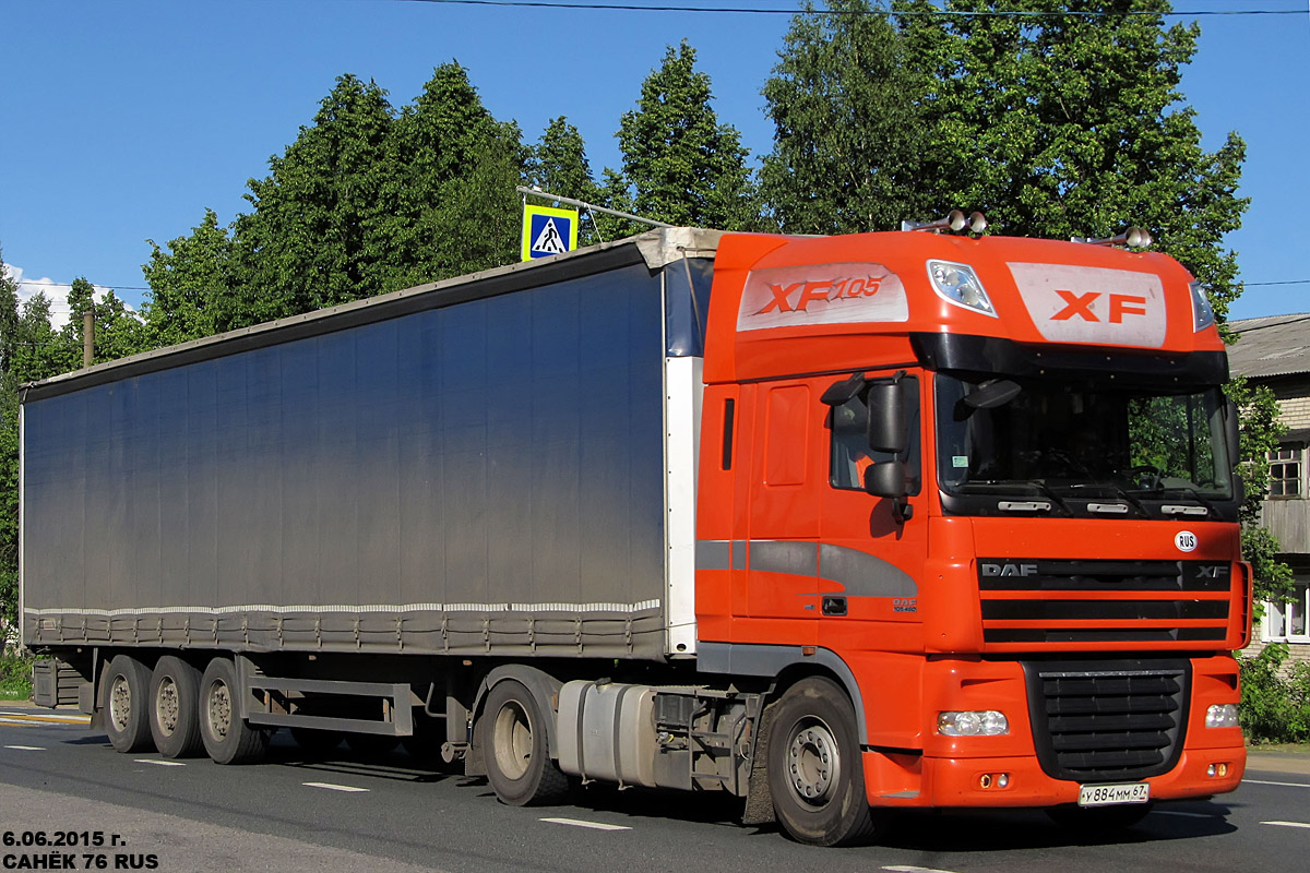 Смоленская область, № У 884 ММ 67 — DAF XF105 FT