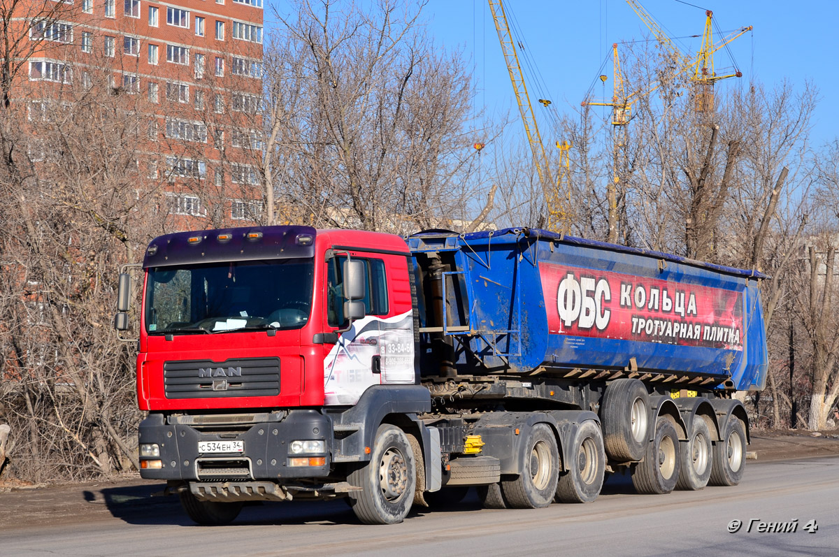 Волгоградская область, № С 534 ЕН 34 — MAN TGA 33.480