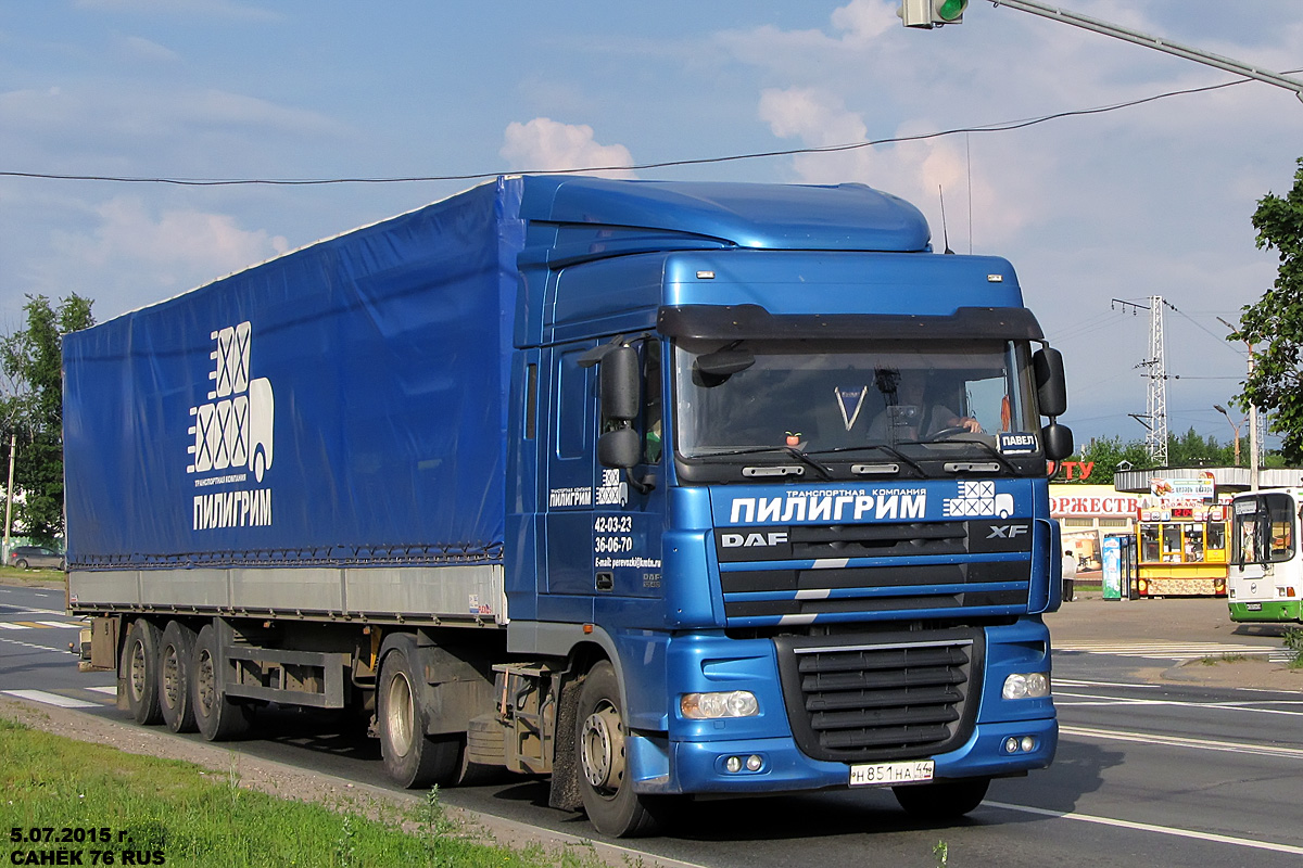 Костромская область, № Н 851 НА 44 — DAF XF105 FT