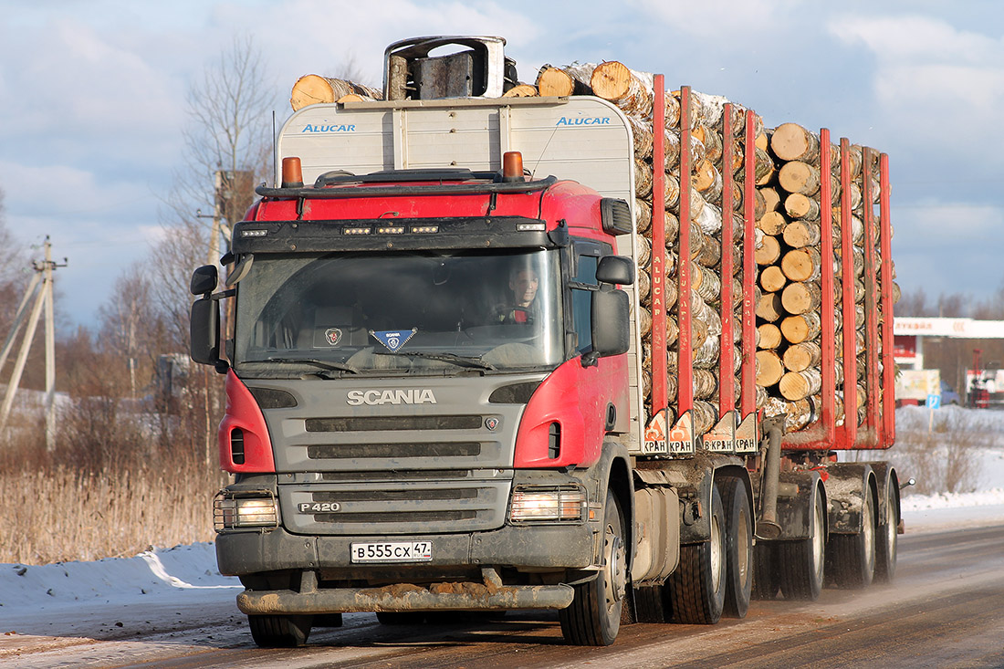 Ленинградская область, № В 555 СХ 47 — Scania ('2004) P420