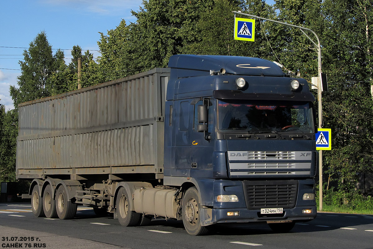 Московская область, № Т 324 МН 750 — DAF XF95 FT