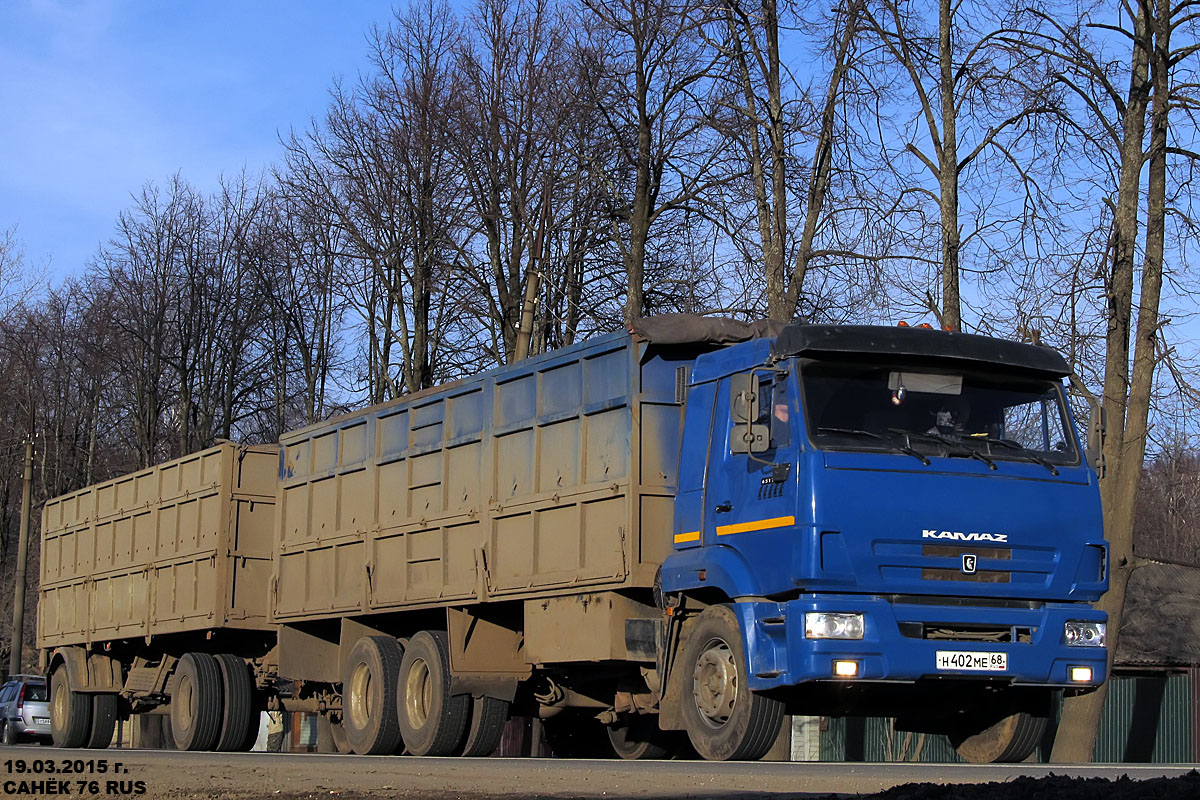 Тамбовская область, № Н 402 МЕ 68 — КамАЗ-65117 (общая модель)