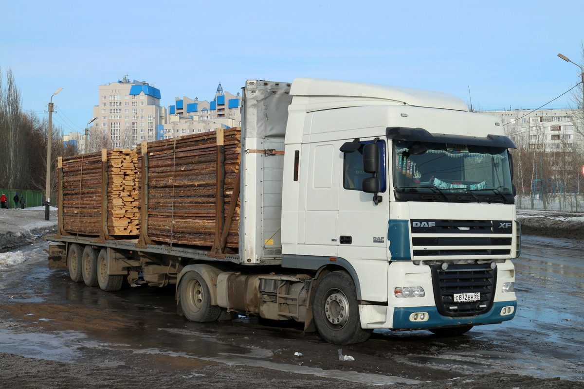 Омская область, № С 872 ВН 55 — DAF XF105 FT