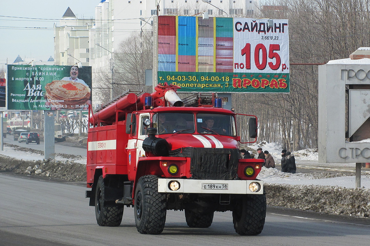 Пензенская область, № Е 189 КН 58 — Урал-43206