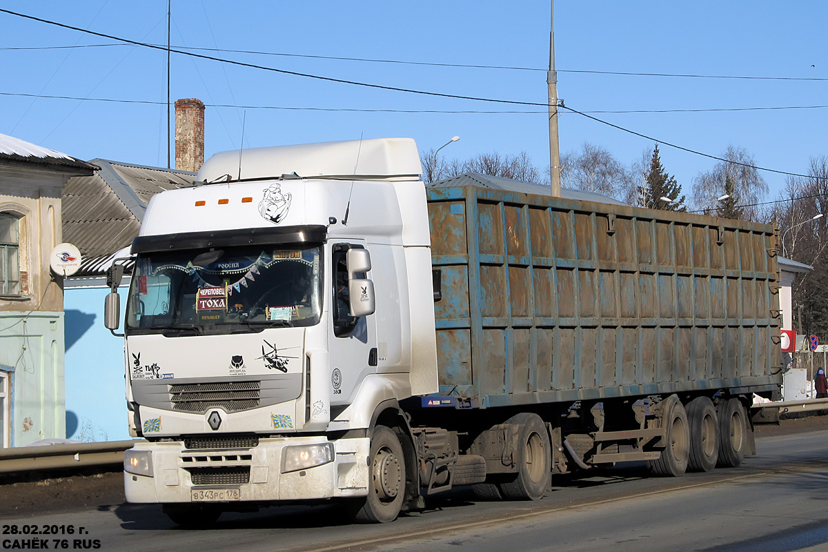 Санкт-Петербург, № В 343 РС 178 — Renault Premium ('2006) [X9P]