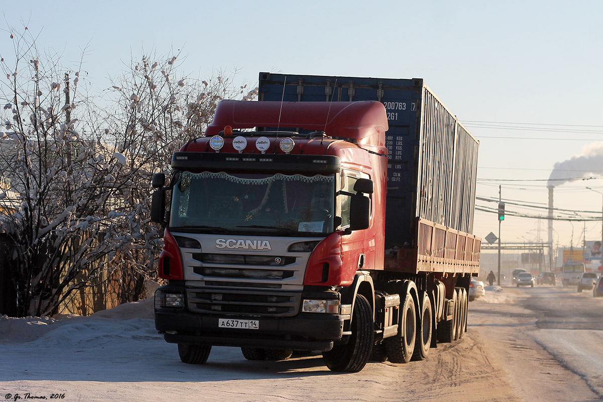 Саха (Якутия), № А 637 ТТ 14 — Scania ('2009, общая модель)