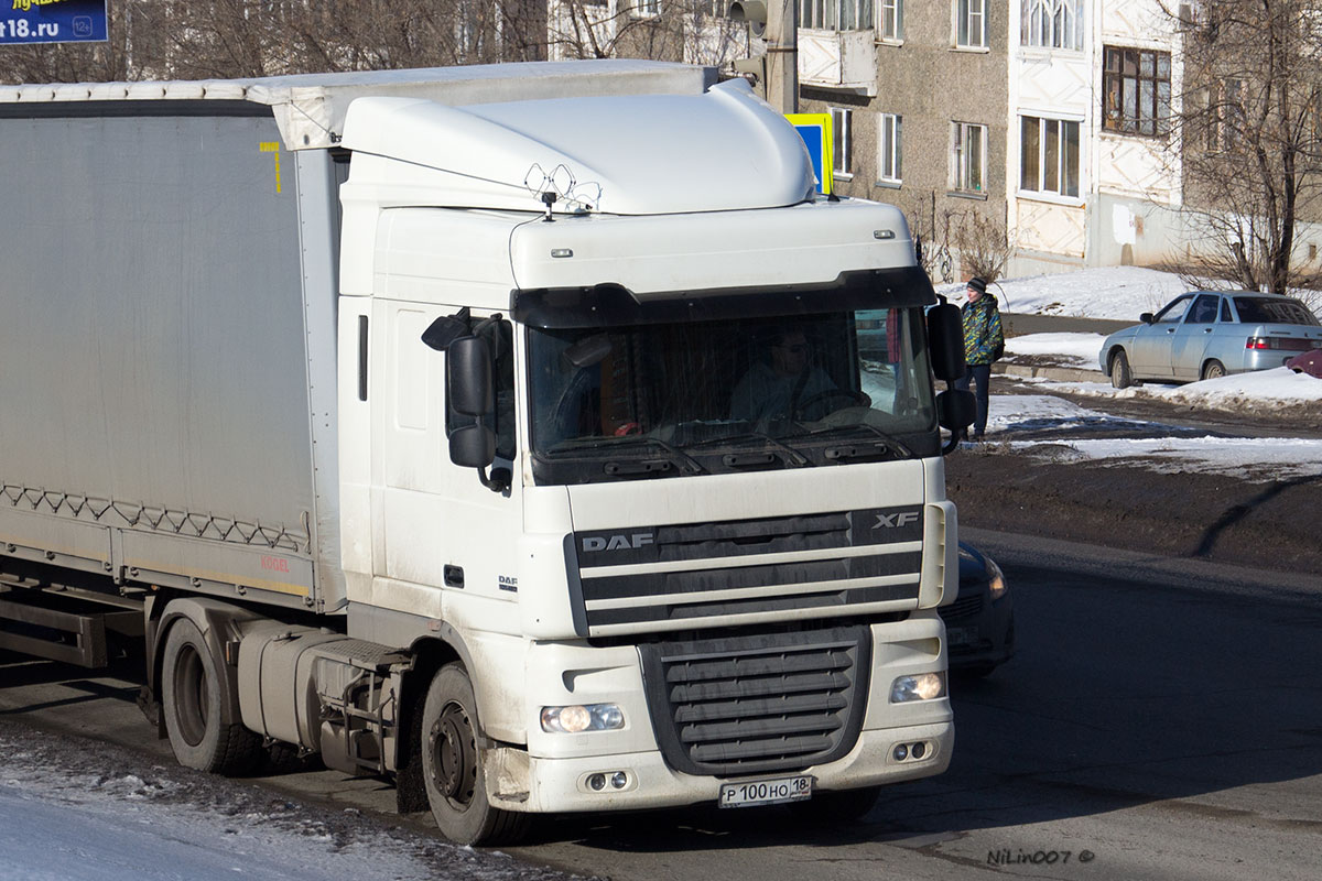 Удмуртия, № Р 100 НО 18 — DAF XF105 FT