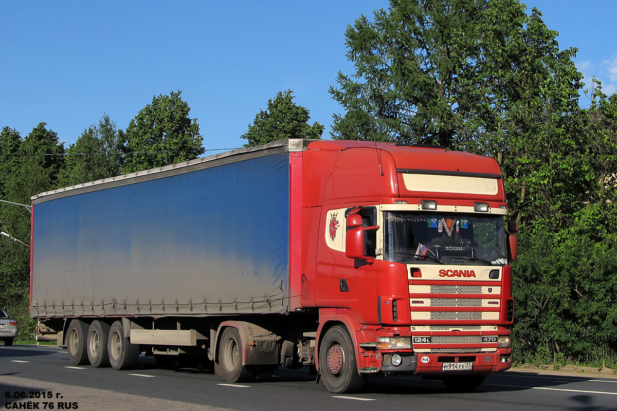 Ивановская область, № М 914 УХ 37 — Scania ('1996) R124L