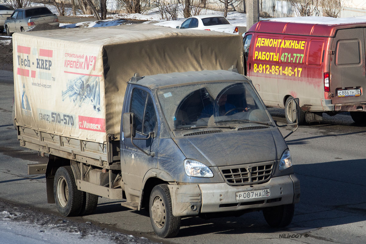 Удмуртия, № Р 087 НА 18 — ГАЗ-33104 "Валдай"