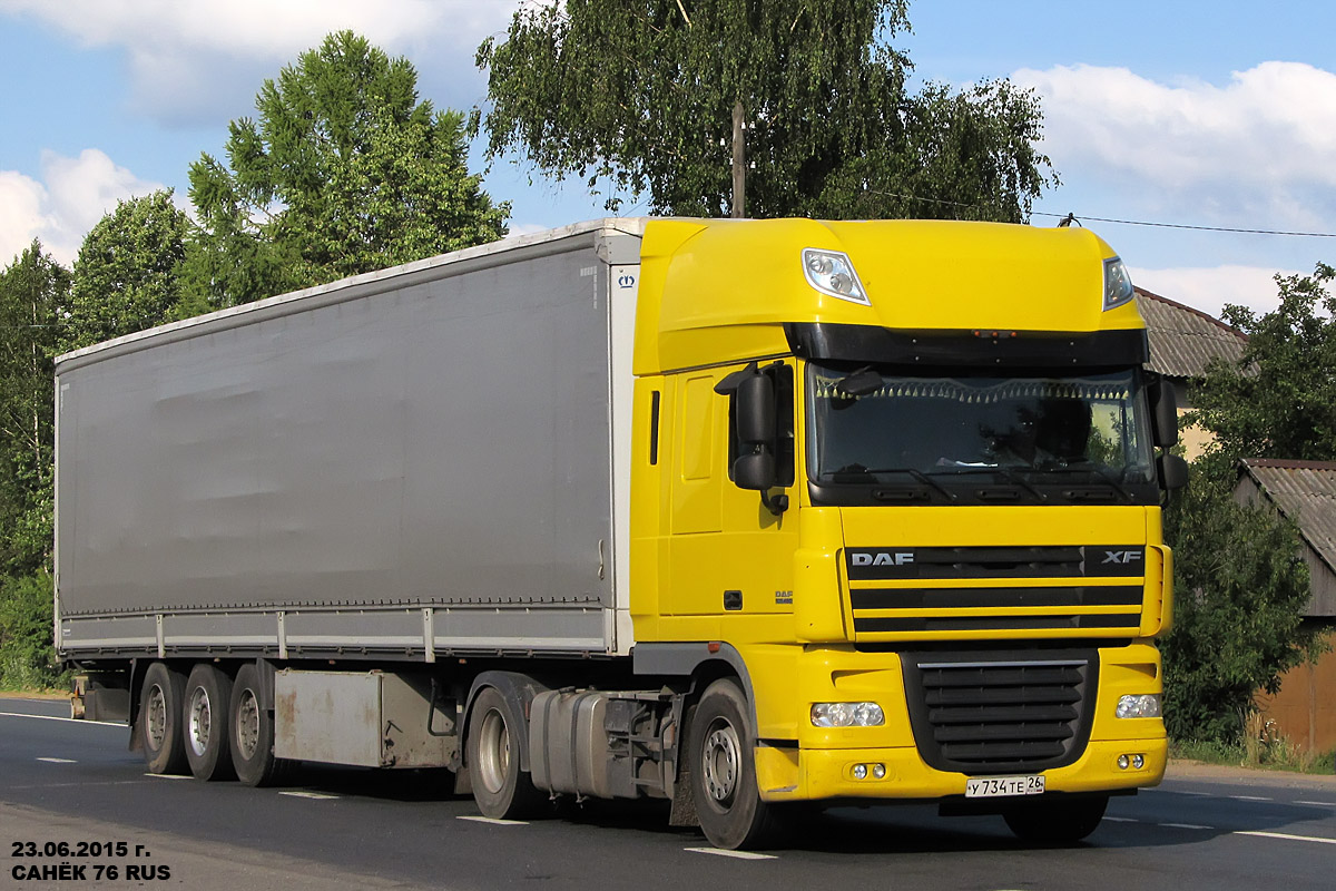 Ставропольский край, № У 734 ТЕ 26 — DAF XF105 FT