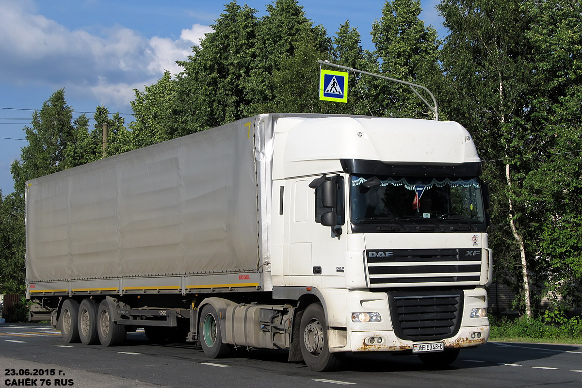 Могилёвская область, № АЕ 6343-6 — DAF XF105 FT