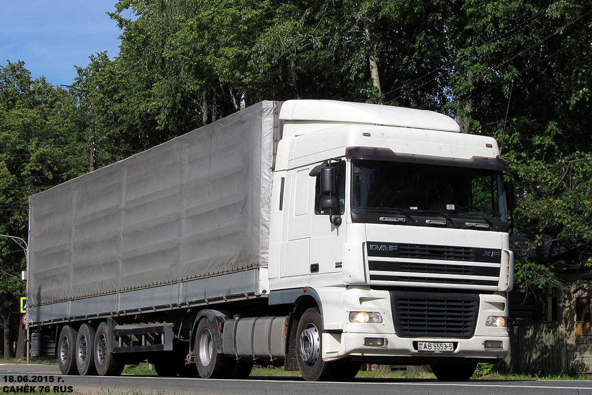 Минская область, № АВ 5553-5 — DAF XF95 FT