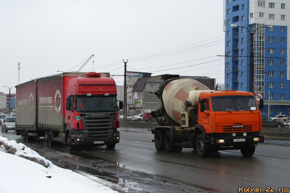 Пензенская область, № М 665 ТР 58 — Scania ('2004) R420; Алтайский край, № А 039 СВ 22 — КамАЗ-53229-15 [53229R]