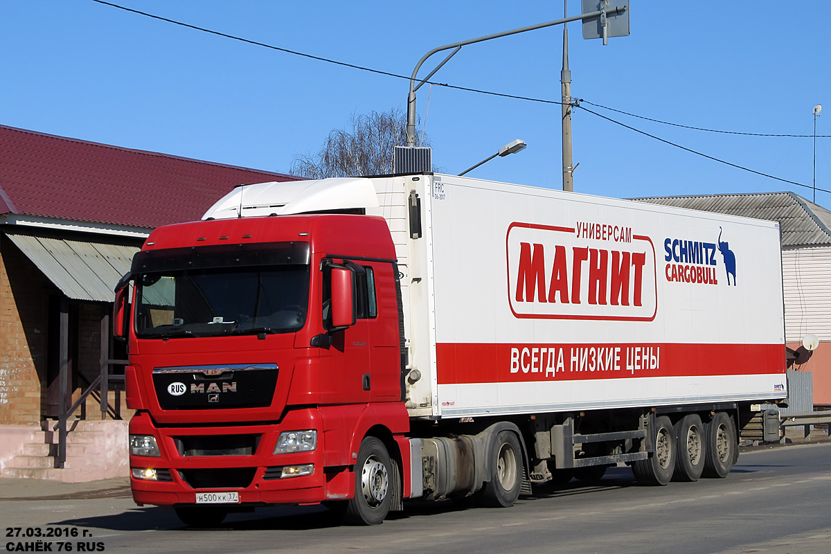 Тамбовская область, № Н 500 КК 37 — MAN TGX ('2007) 18.360