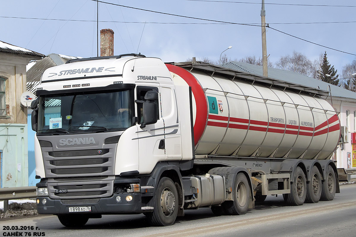 Ярославская область, № Т 898 АО 76 — Scania ('2013) G400