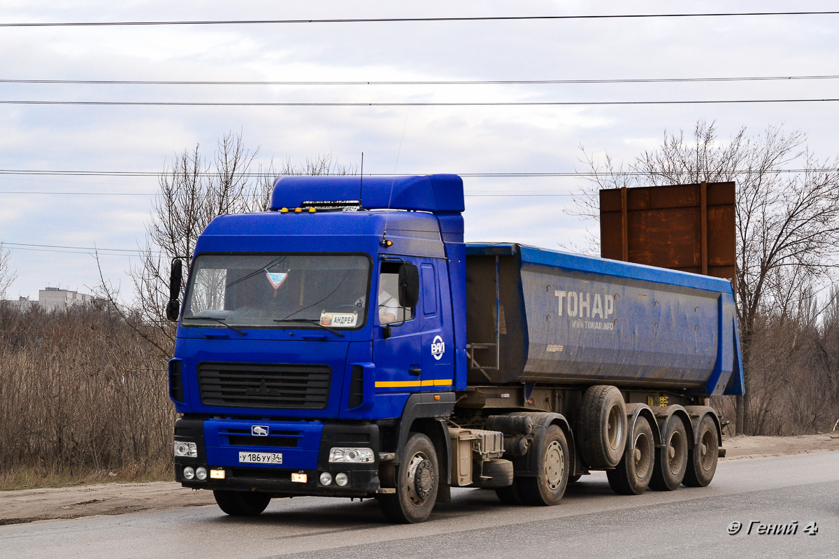 Волгоградская область, № У 186 УУ 34 — МАЗ-544018