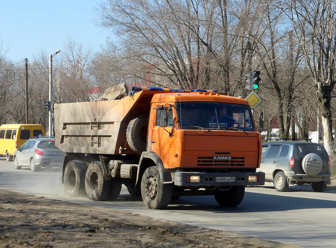 Волгоградская область, № Р 490 СВ 34 — КамАЗ-55111-02 [55111C]