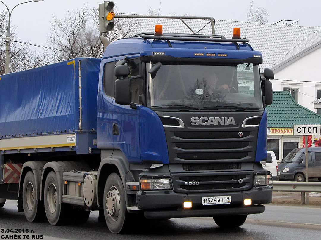 Архангельская область, № М 934 ВН 29 — Scania ('2013) R500