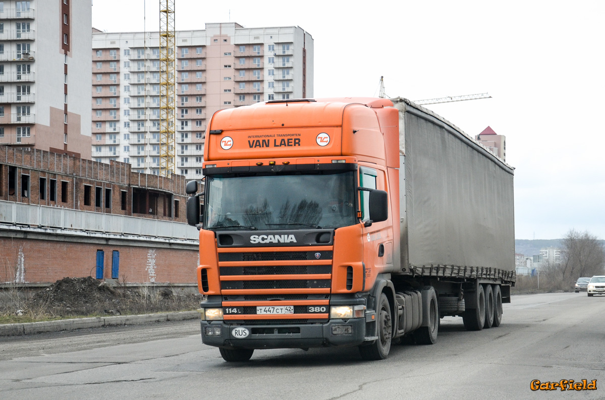 Кемеровская область, № Т 447 СТ 42 — Scania ('1996) R114L