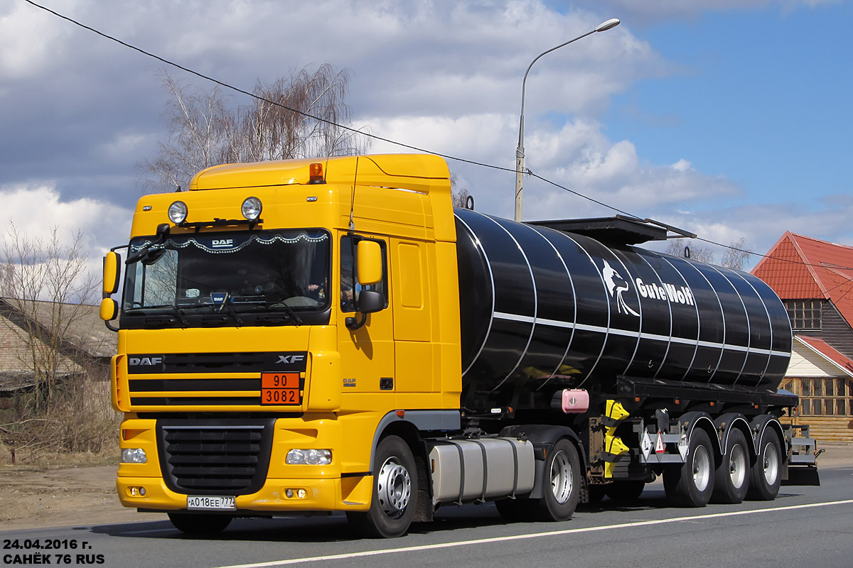 Москва, № А 018 ЕЕ 777 — DAF XF105 FT