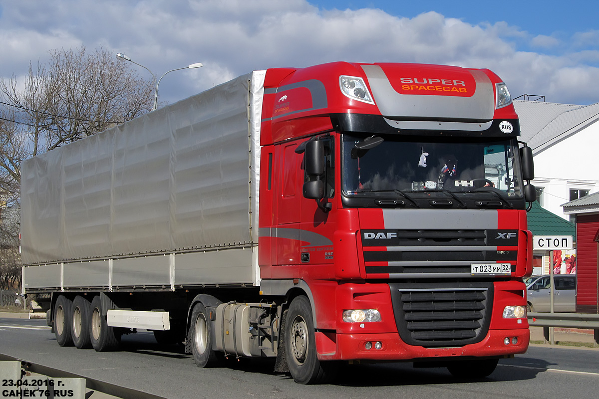 Брянская область, № Т 023 ММ 32 — DAF XF105 FT