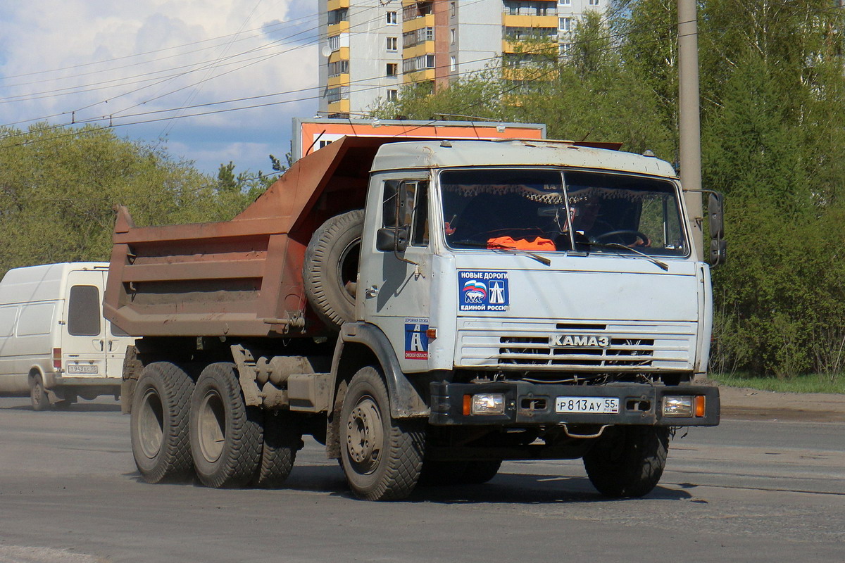 Омская область, № Р 813 АУ 55 — КамАЗ-55111 [551110]