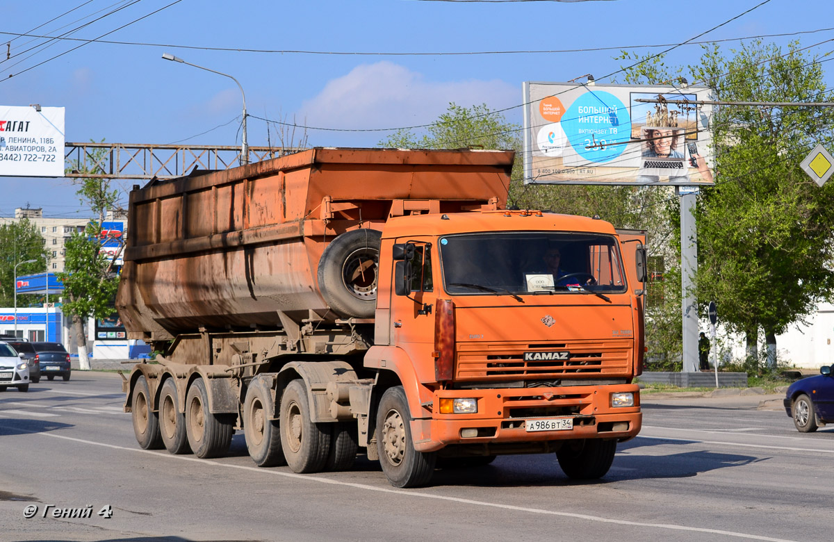 Волгоградская область, № А 986 ВТ 34 — КамАЗ-6460 [646000]