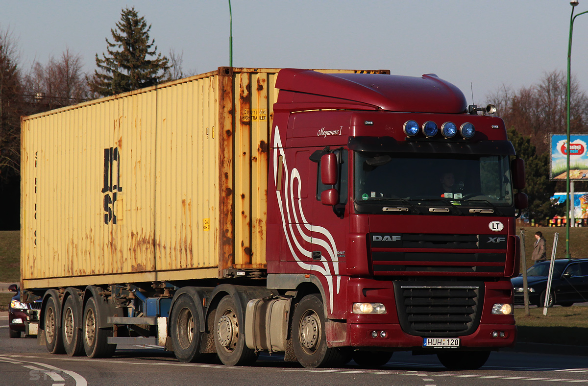 Литва, № HUH 120 — DAF XF105 FTG