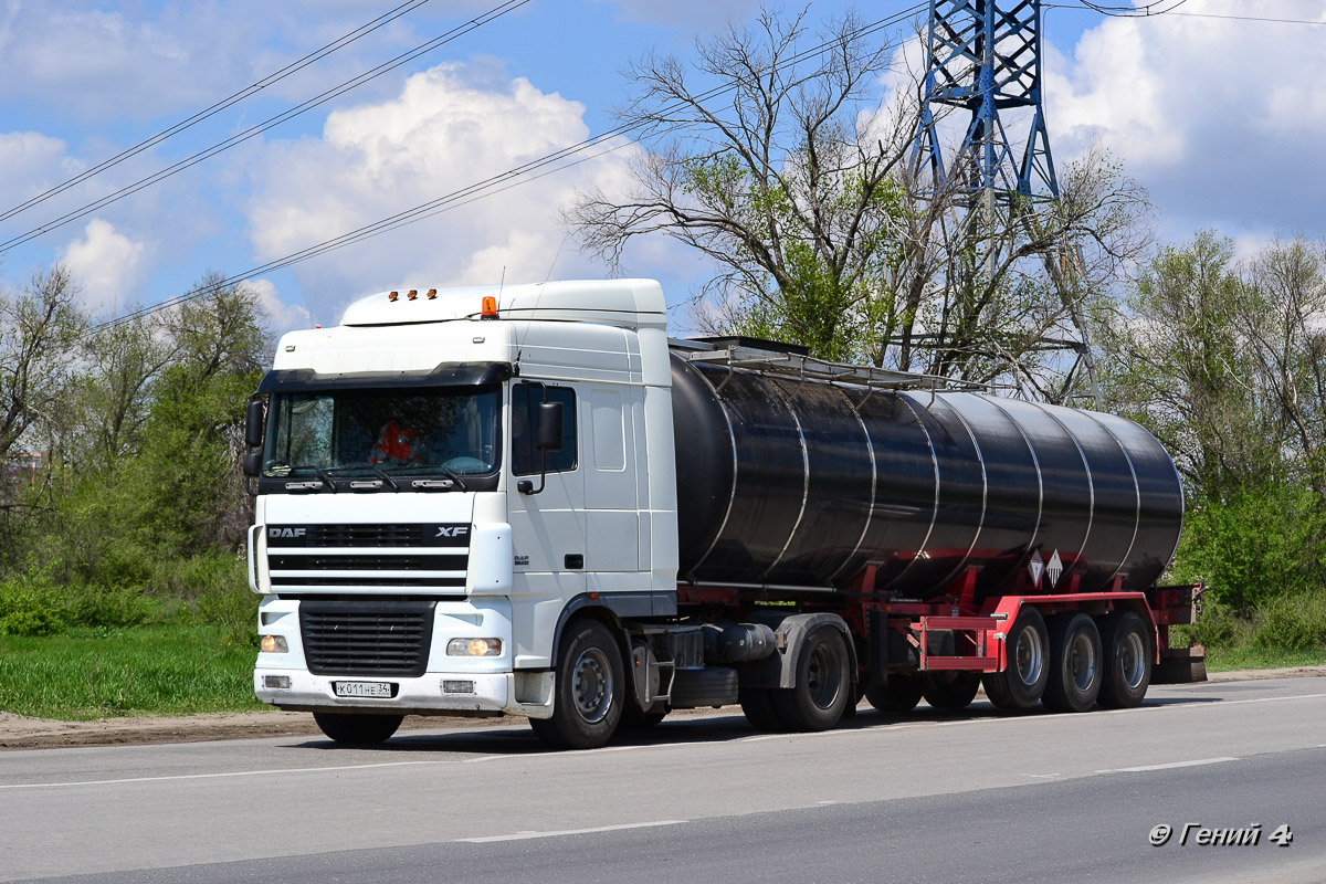 Волгоградская область, № К 011 НЕ 34 — DAF XF95 FT