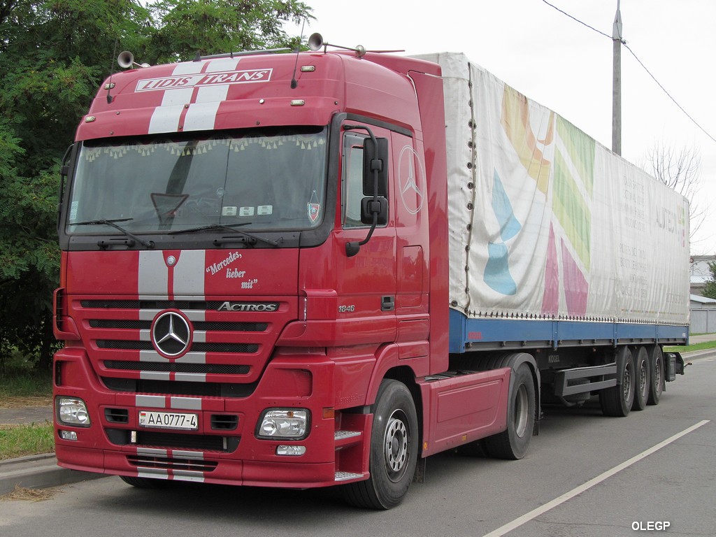 Гродненская область, № АА 0777-4 — Mercedes-Benz Actros ('2003) 1846