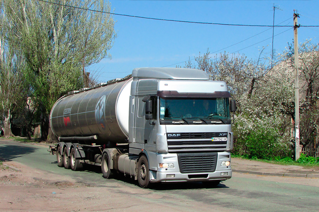 Донецкая область, № АН 7342 ІК — DAF XF95 FT