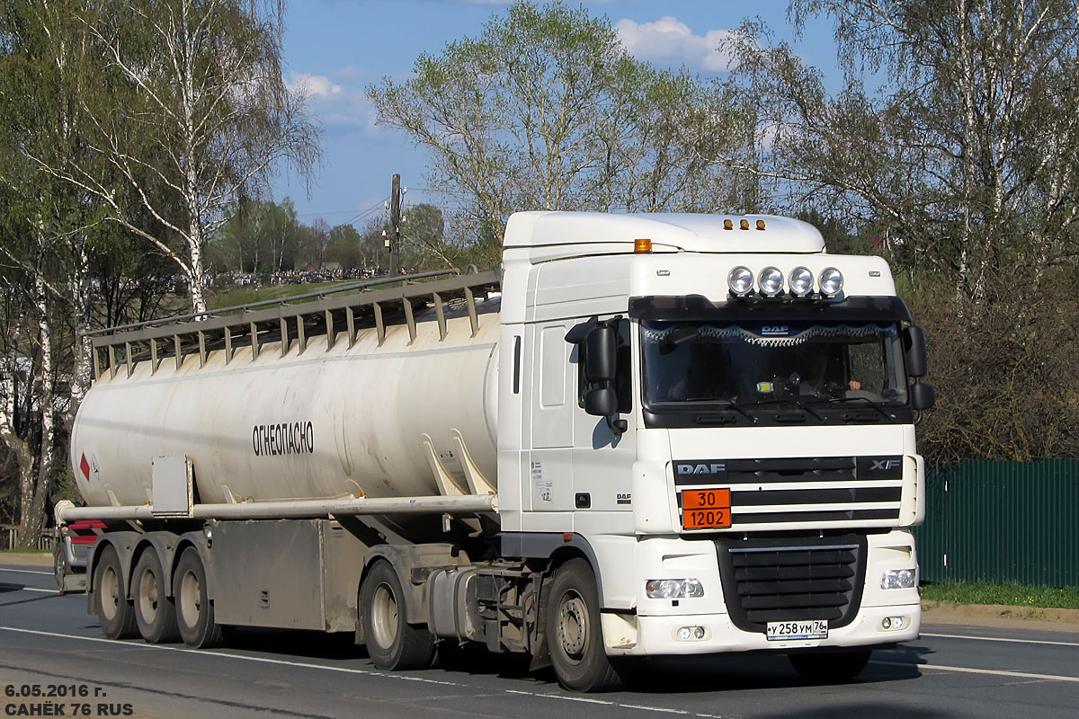 Ярославская область, № У 258 УМ 76 — DAF XF105 FT