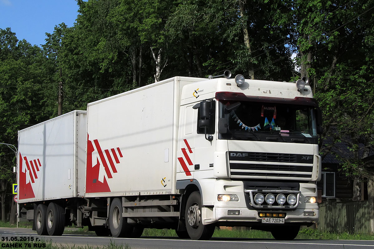 Гродненская область, № АЕ 7203-4 — DAF XF95 FA