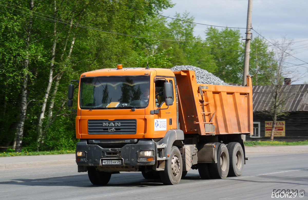 Архангельская область, № К 555 НК 29 — MAN TGA 33.350