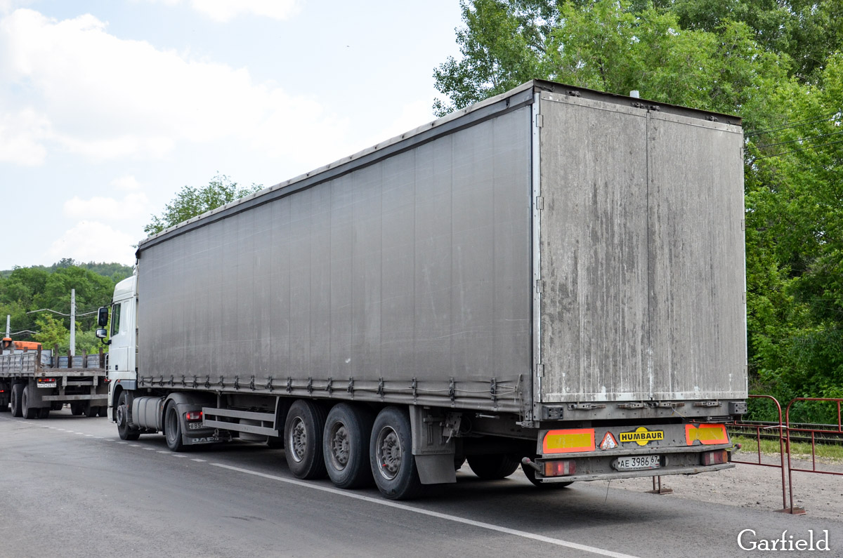 Смоленская область, № В 851 МТ 67 — DAF XF105 FT; Смоленская область, № АЕ 3986 67 — Humbaur (общая модель) [WHD]