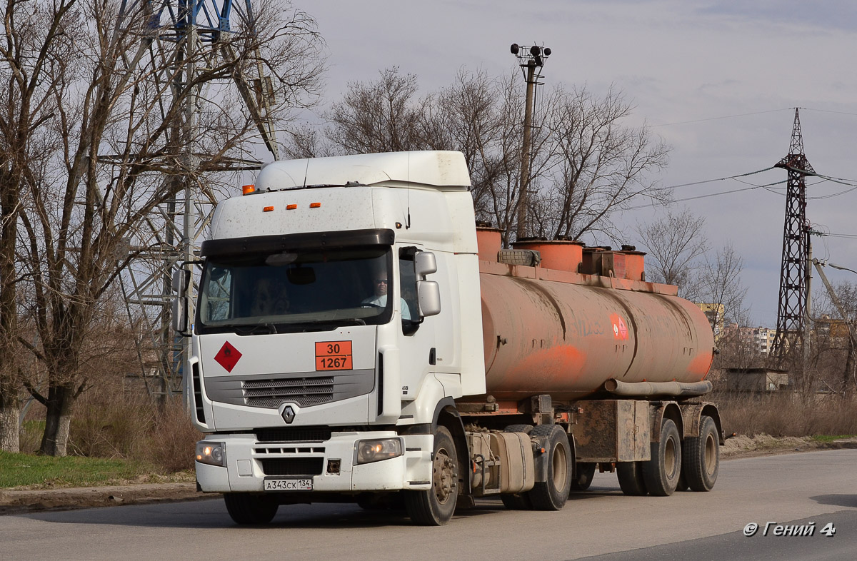 Волгоградская область, № А 343 СК 134 — Renault Premium ('2006)