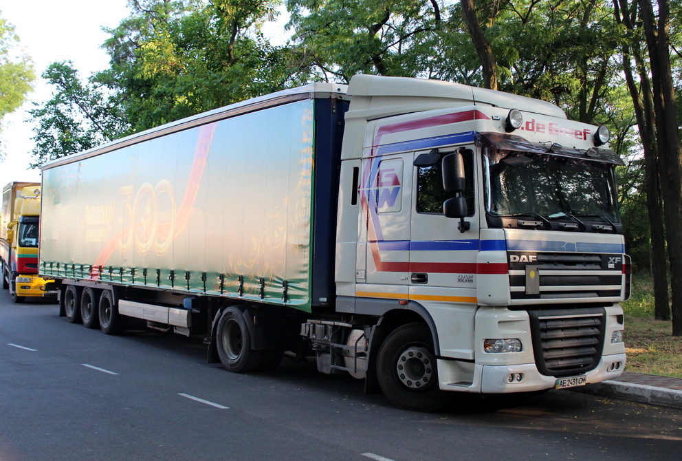 Днепропетровская область, № АЕ 2431 СМ — DAF XF105 FT